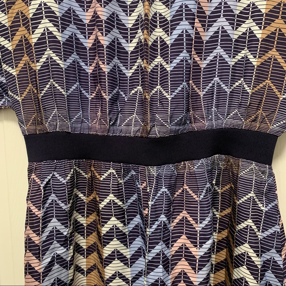 NWT TED BAKER Samii Geo Printed Rib Detail Midi Dress - Picture 15 of 16